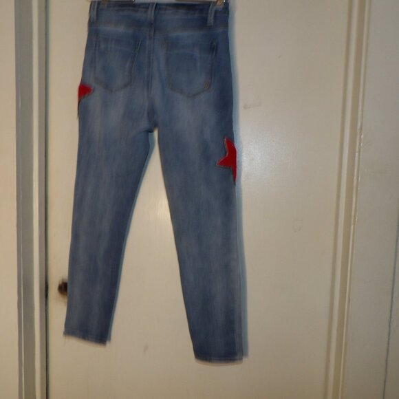 Indigo Rein Star Spangled Lightly Distressed Skinny Jeans Sz 11 - Picture 6 of 6